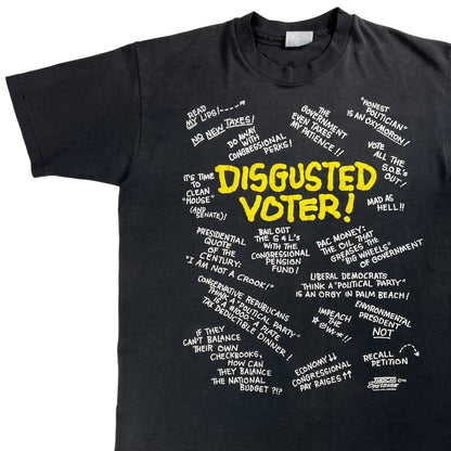 Vintage 1992 Disgusted Voter! Political Protest tee (L)