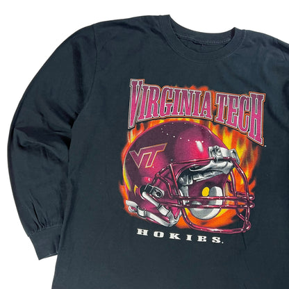 Vintage Y2K Virginia Tech Hokies Flames Football long sleeve (L)