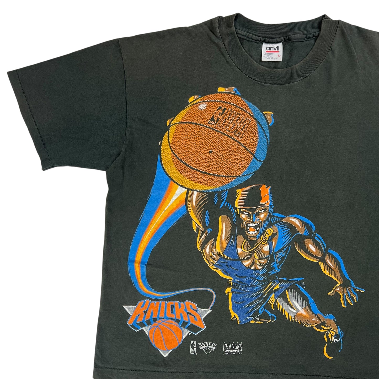 Vintage 1993 New York Knicks caricature street tee (L)