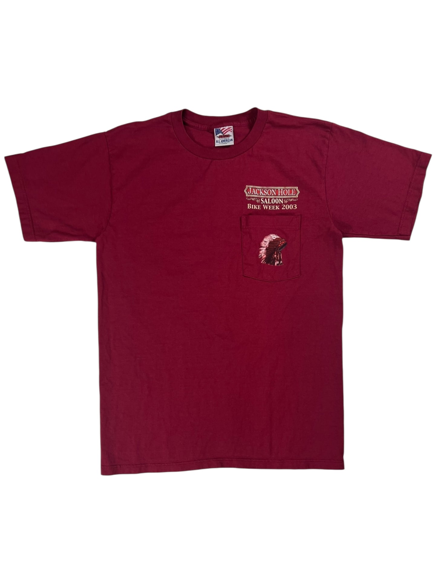 Vintage 2003 Biker Week Jackson Hole Saloon biker tee (L)