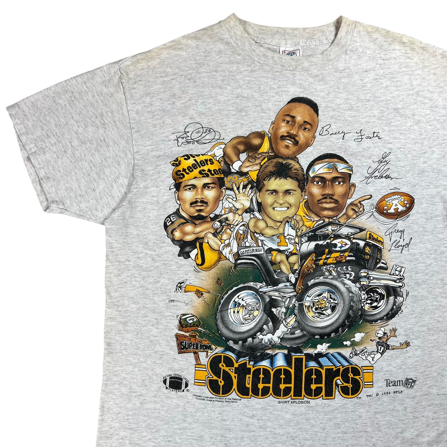 Vintage 1994 Pittsburgh Steelers caricature Shirt Xplosion tee (L)