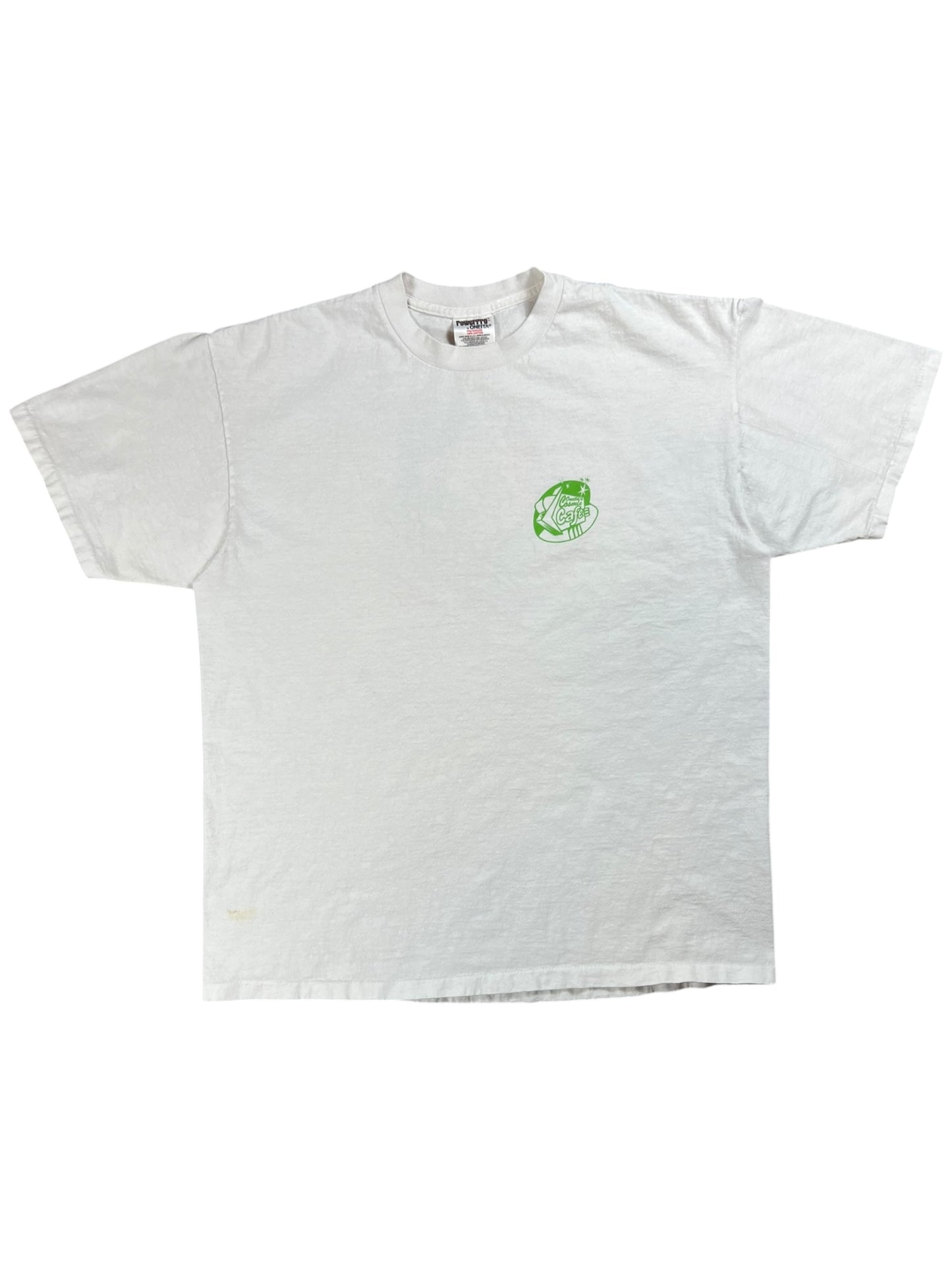 Vintage 90s Oneita Power Pro Cosmic Cafe shirt shirt tee (XL)