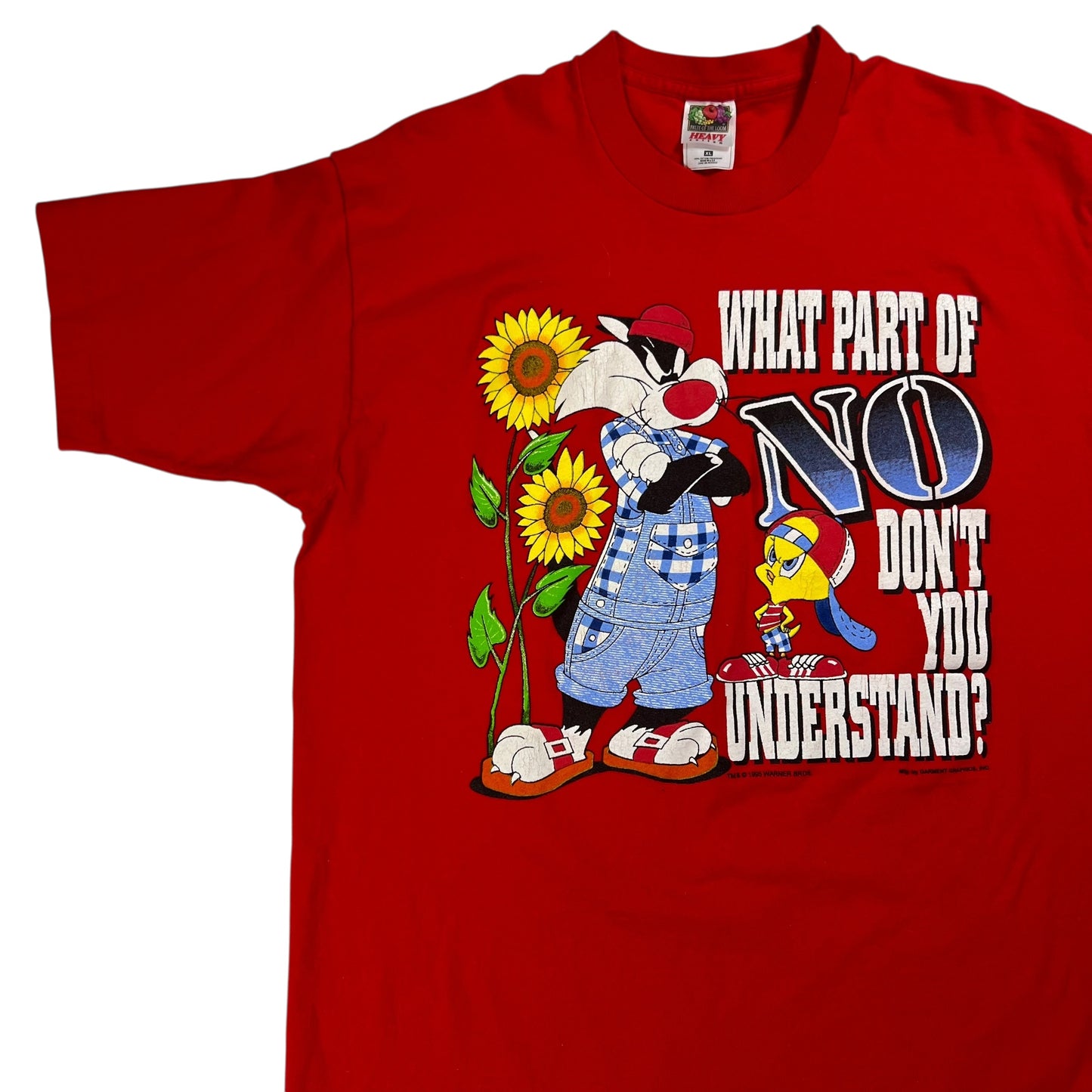 Vintage 1995 Looney Tunes What Part of NO Don't you Understand? tee (XL)