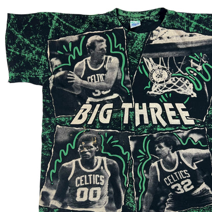 Vintage 90s Salem Sports Boston Celtics Big Three all over print tee (XL)