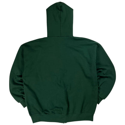 Vintage 90s Jerzees green full zip up hoodie (XL)