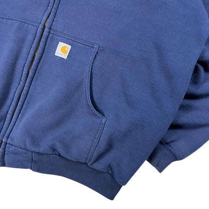 Vintage 90s Carhartt waffle lined zip up hoodie (XL)