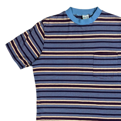 Vintage 1970s KMart striped stripey pocket tee (M)