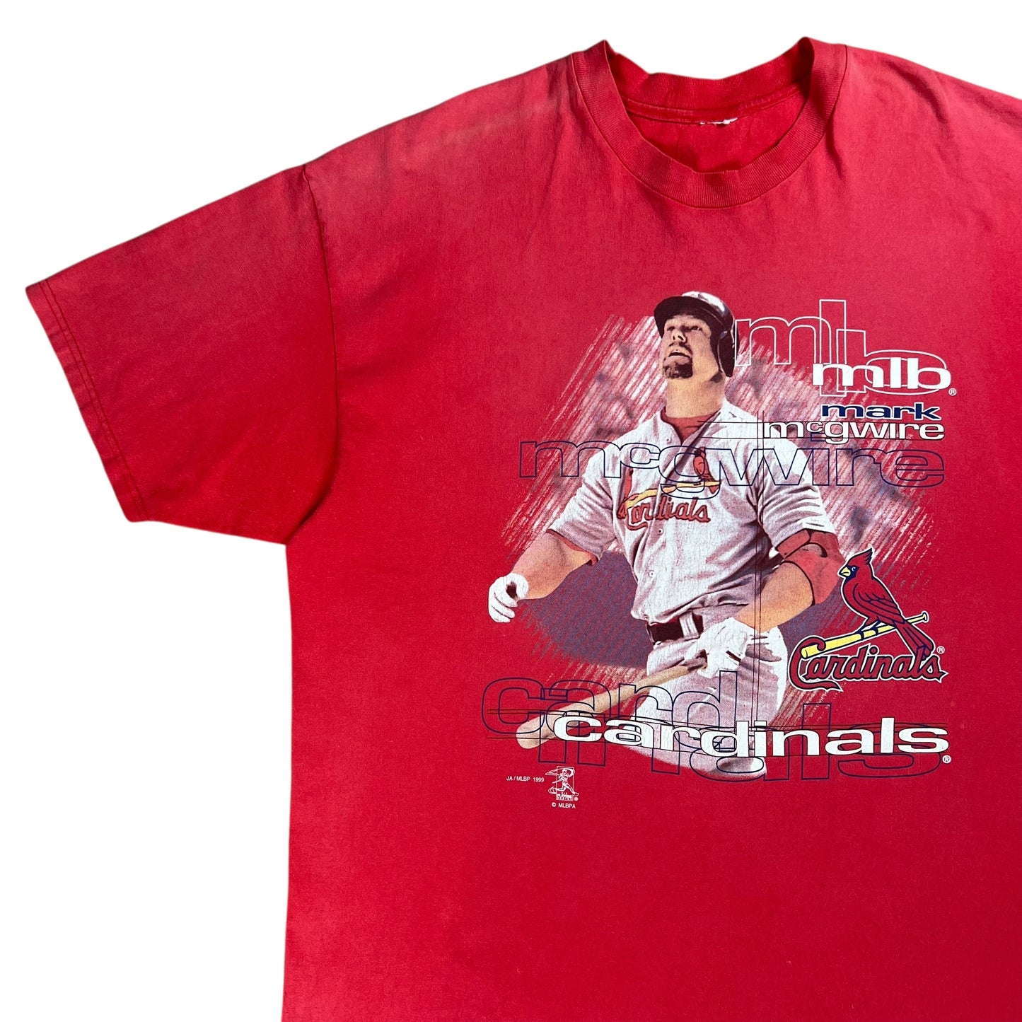 Vintage 1999 St. Louis Cardinals Mark McGwire homeruns faded tee (XXL)