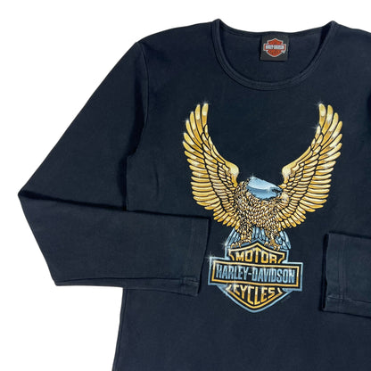 Vintage 2003 Harley Davidson Eagle femme long sleeve shirt (M)