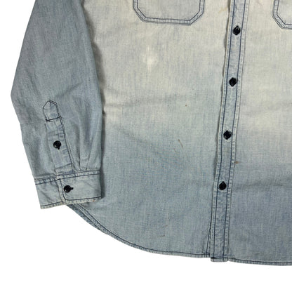 Y2K Ralph Lauren Denim & Supply faded denim bandana button up shirt (XL)