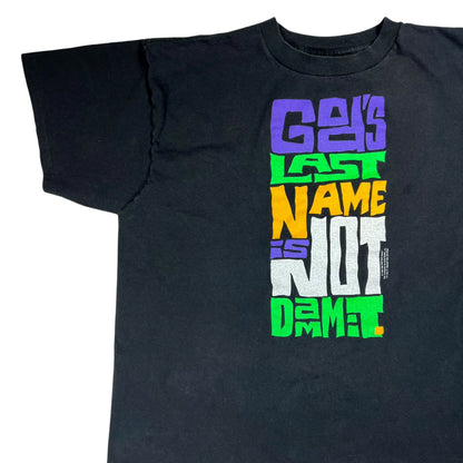 Vintage 1993 God’s Last Name Is Not Dammit Exodus 20:7 Jesus tee (XL)