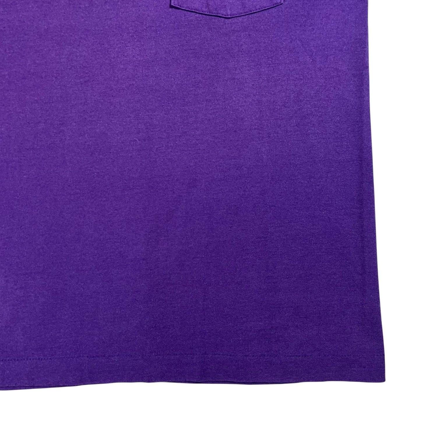 Vintage 80s BVD faded purple selvedge pocket tee (L)