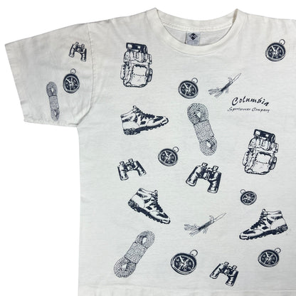 Vintage 90s Columbia Sportswear Company All Over Print tee (L)