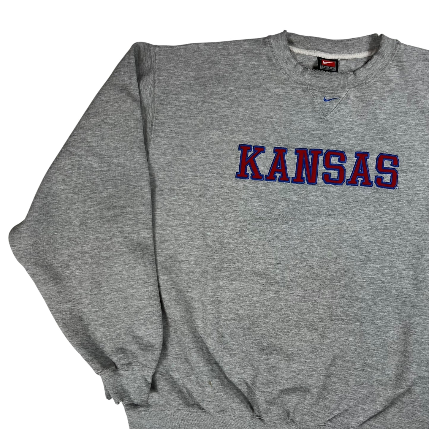Vintage Y2K Nike center swoosh Kansas Jayhawks crewneck (L/XL)