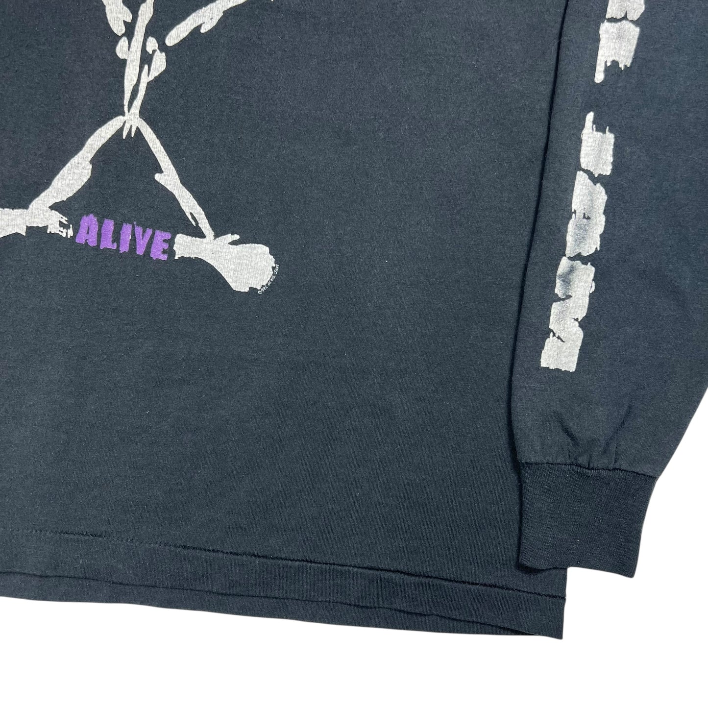 Vintage 1992 Pearl Jam Stickman Alive long sleeve print band shirt (XL)
