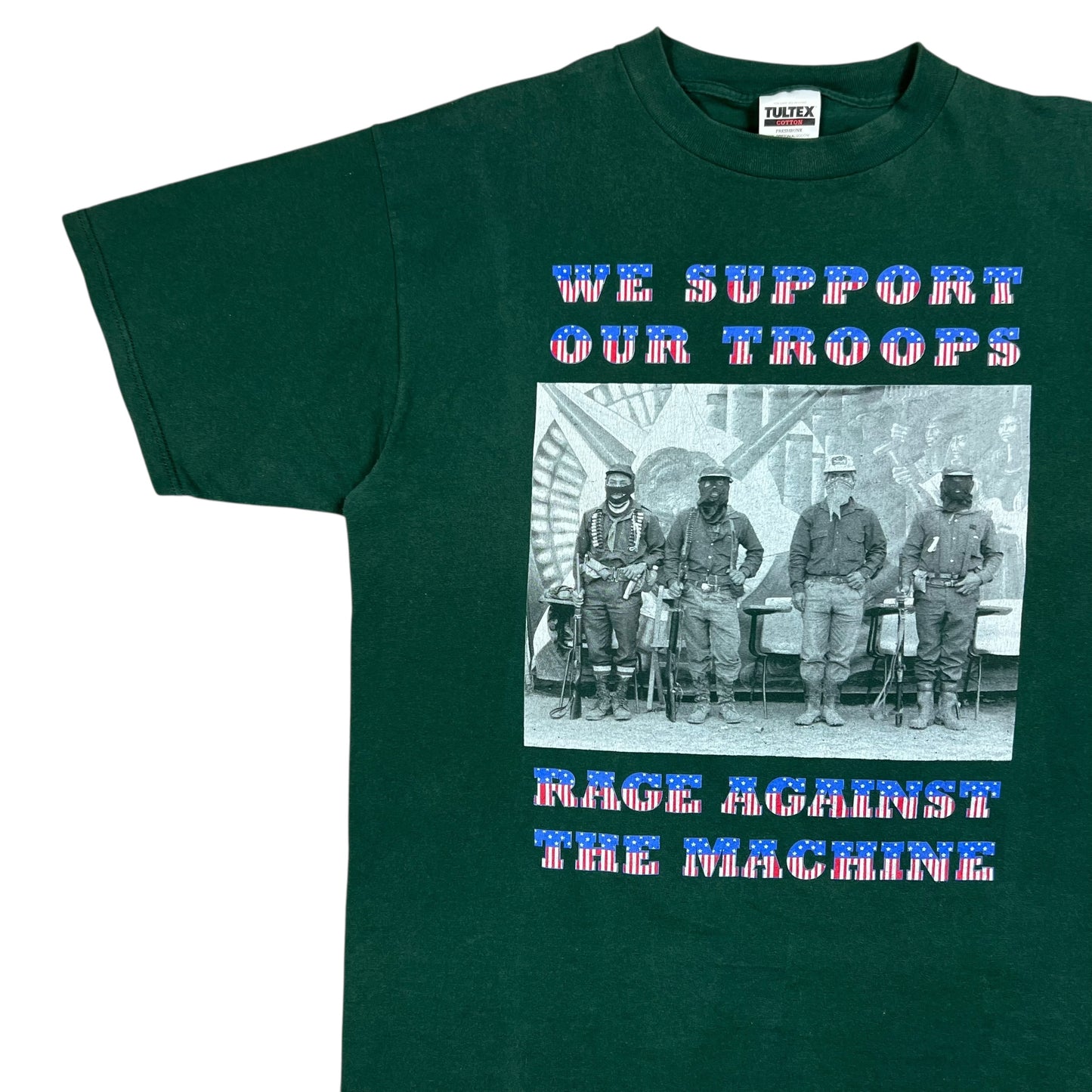 Vintage 90s Rage Against The Machine We Support Our Troops band tee (XL)