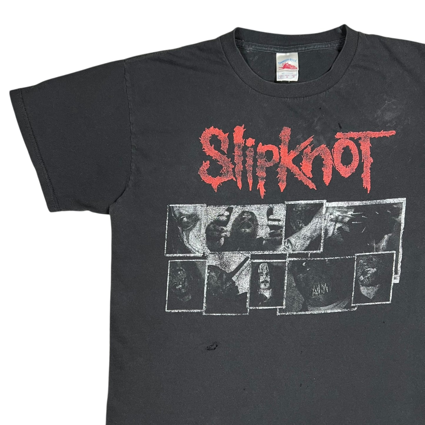Vintage Y2K Slipknot band members faded band tee (L)