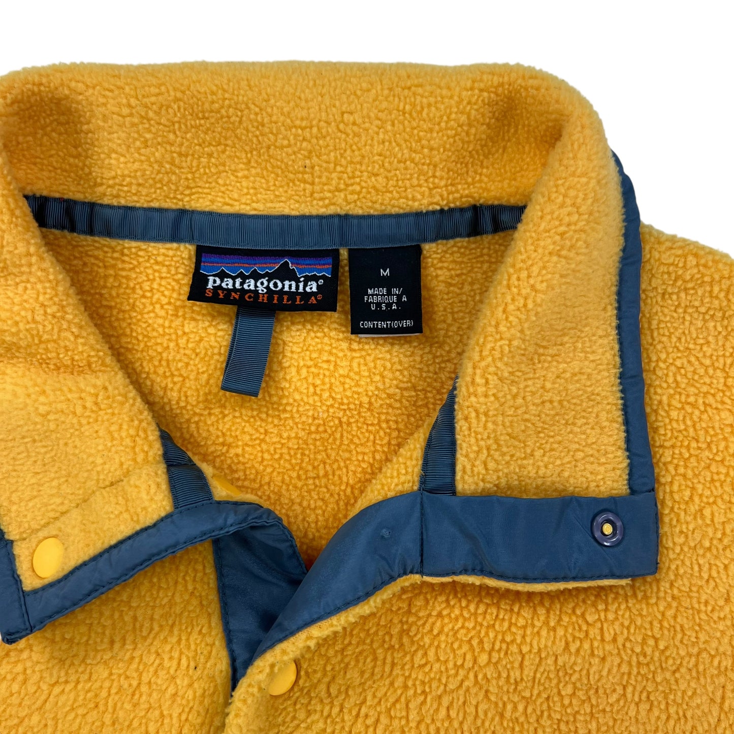 Vintage 90s Patagonia Synchilla Snap T yellow fleece (M)