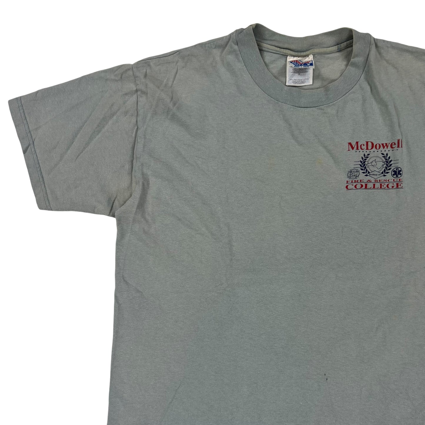 Vintage 90s McDowell Fire & Rescue College tee (L)