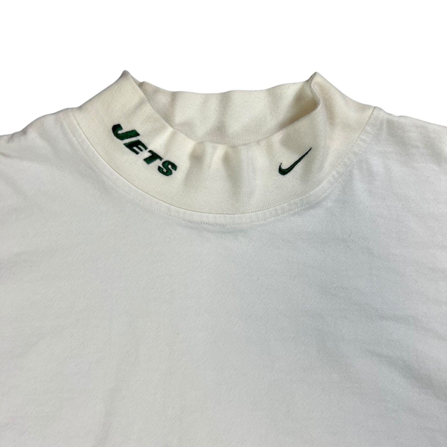 Vintage Y2K Nike New York Jets mock neck long sleeve shirt (XL)