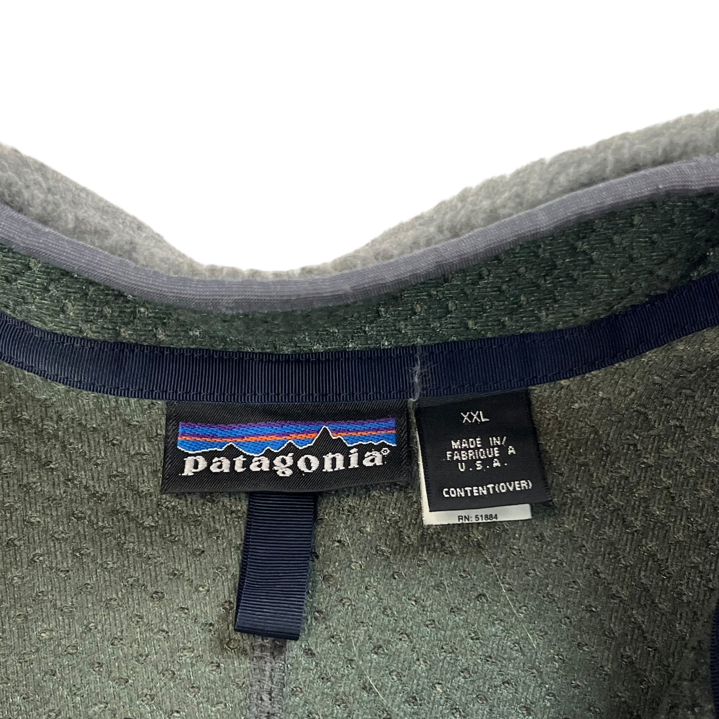 Vintage 1996 Patagonia deep pile grey fleece jacket (XXL)