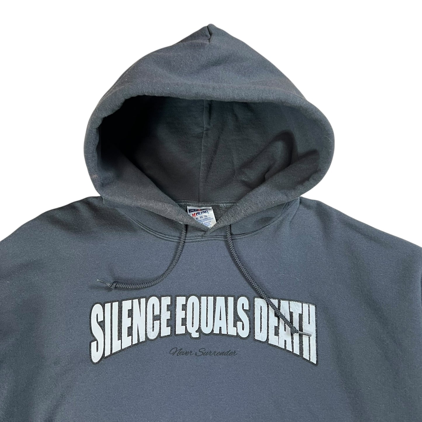 Y2K Silence Equals Death NJHC Hardcore band hoodie (XL)