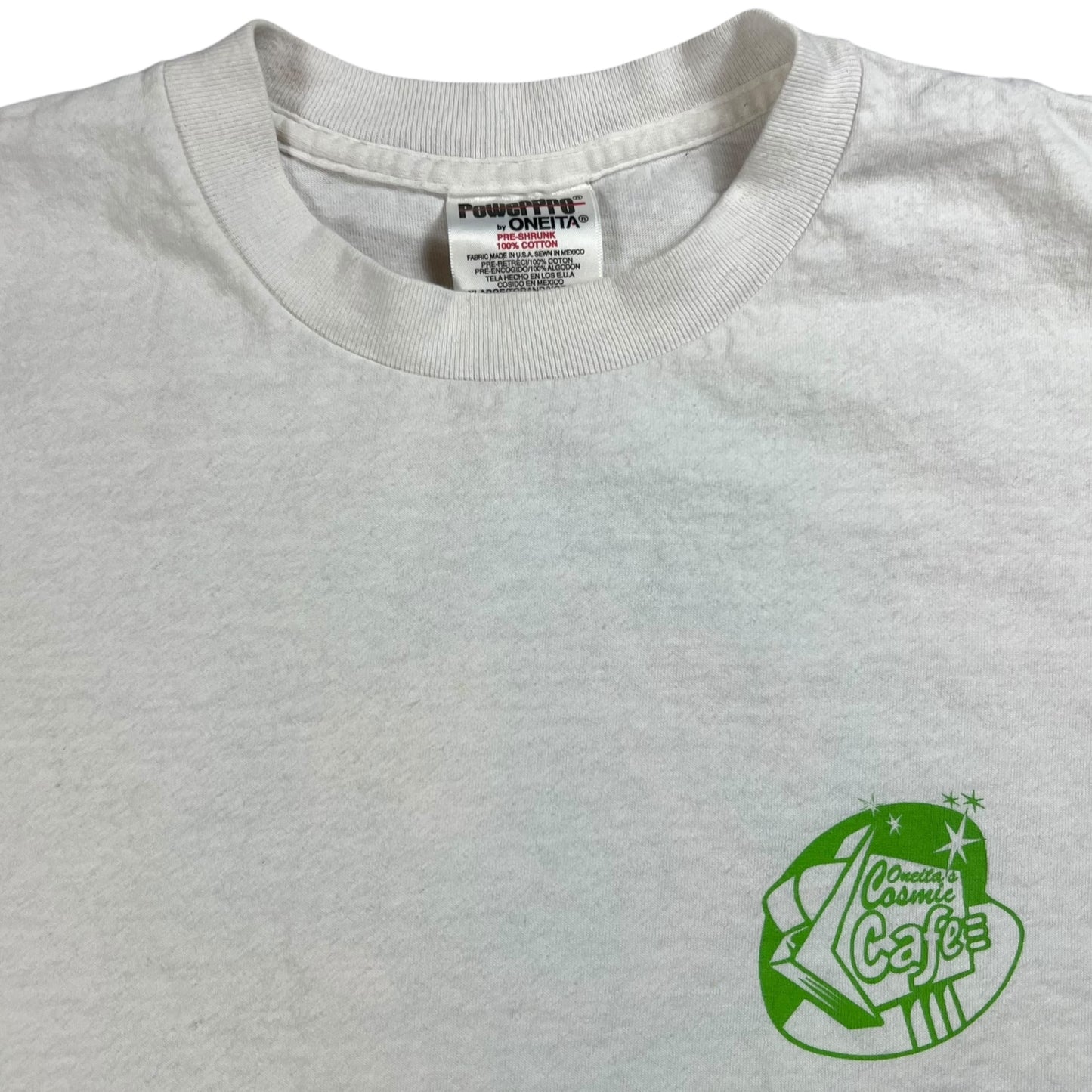 Vintage 90s Oneita Power Pro Cosmic Cafe shirt shirt tee (XL)