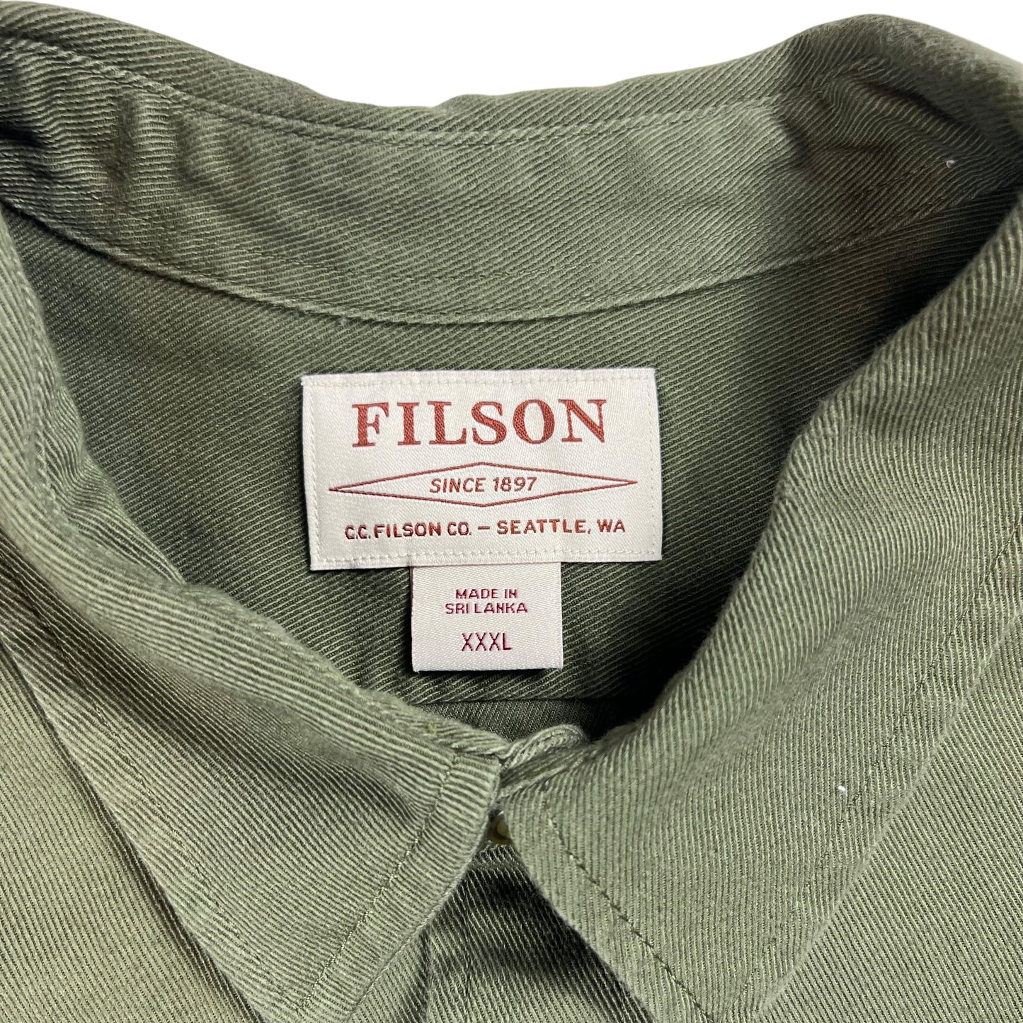 Y2K C.C. Filson Co. Seattle Washington button up shirt (XXXL)