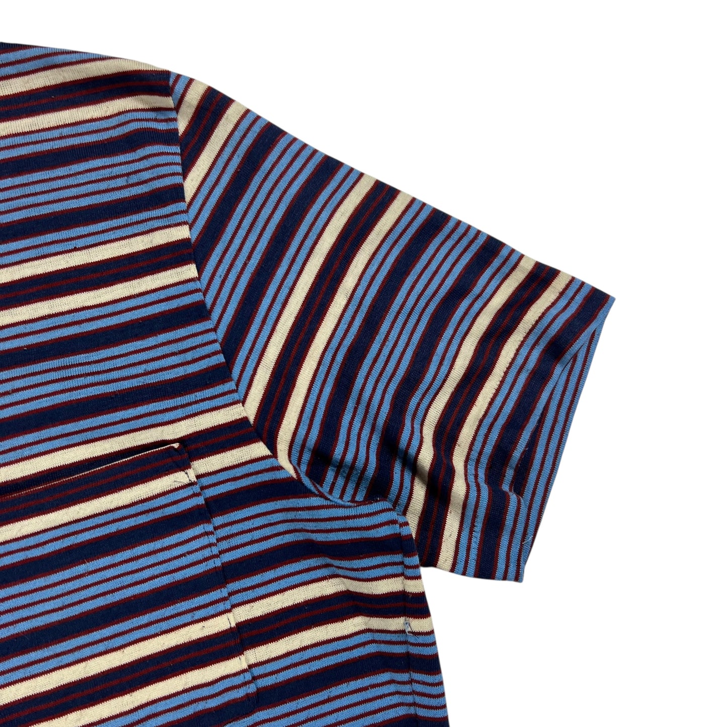 Vintage 1970s KMart striped stripey pocket tee (M)