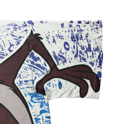 Vintage 1993 Looney Tunes Taz Tasmanian Devil all over print tee (XXL)