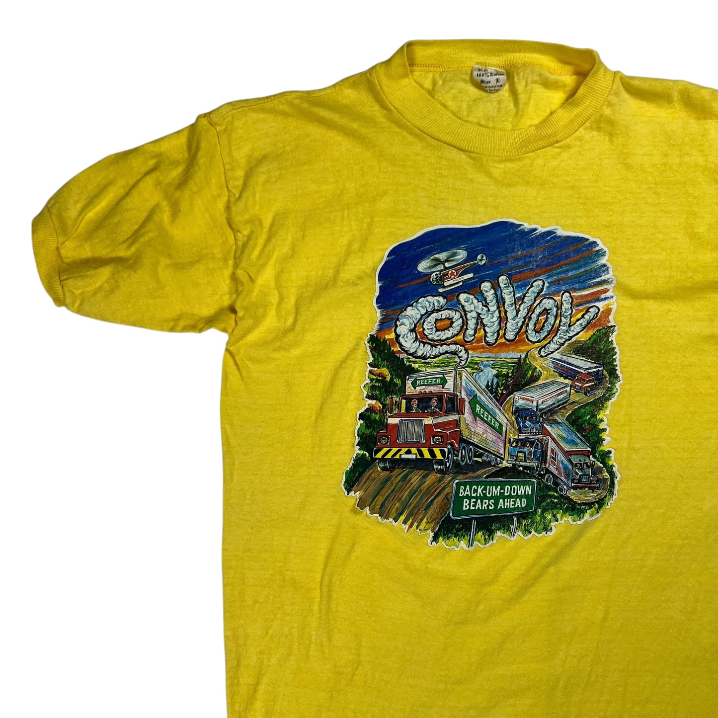 Vintage 1970s CONVOY reefer movie promo tee (M)