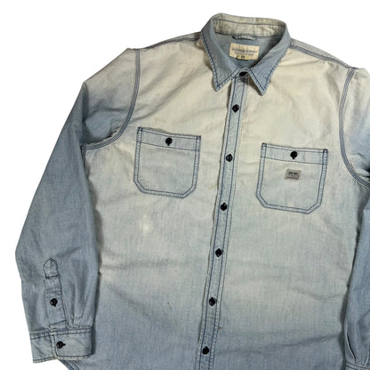 Y2K Ralph Lauren Denim & Supply faded denim bandana button up shirt (XL)
