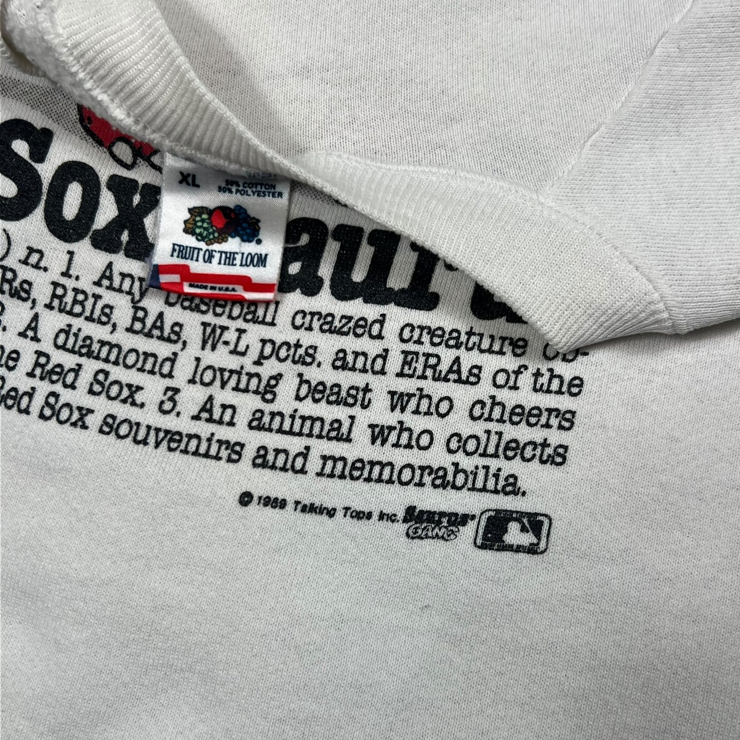 Vintage 1989 Talking Tops Redsoxasaurus Boston Red Sox Cliff Galbraith crewneck (L/XL)