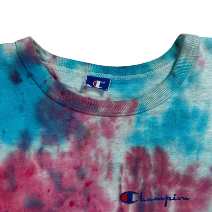 Vintage 90s Champion mini script tie dye tee (XXL)