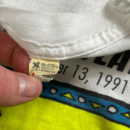 Vintage 1991 Electric Island Run art style tee (L)