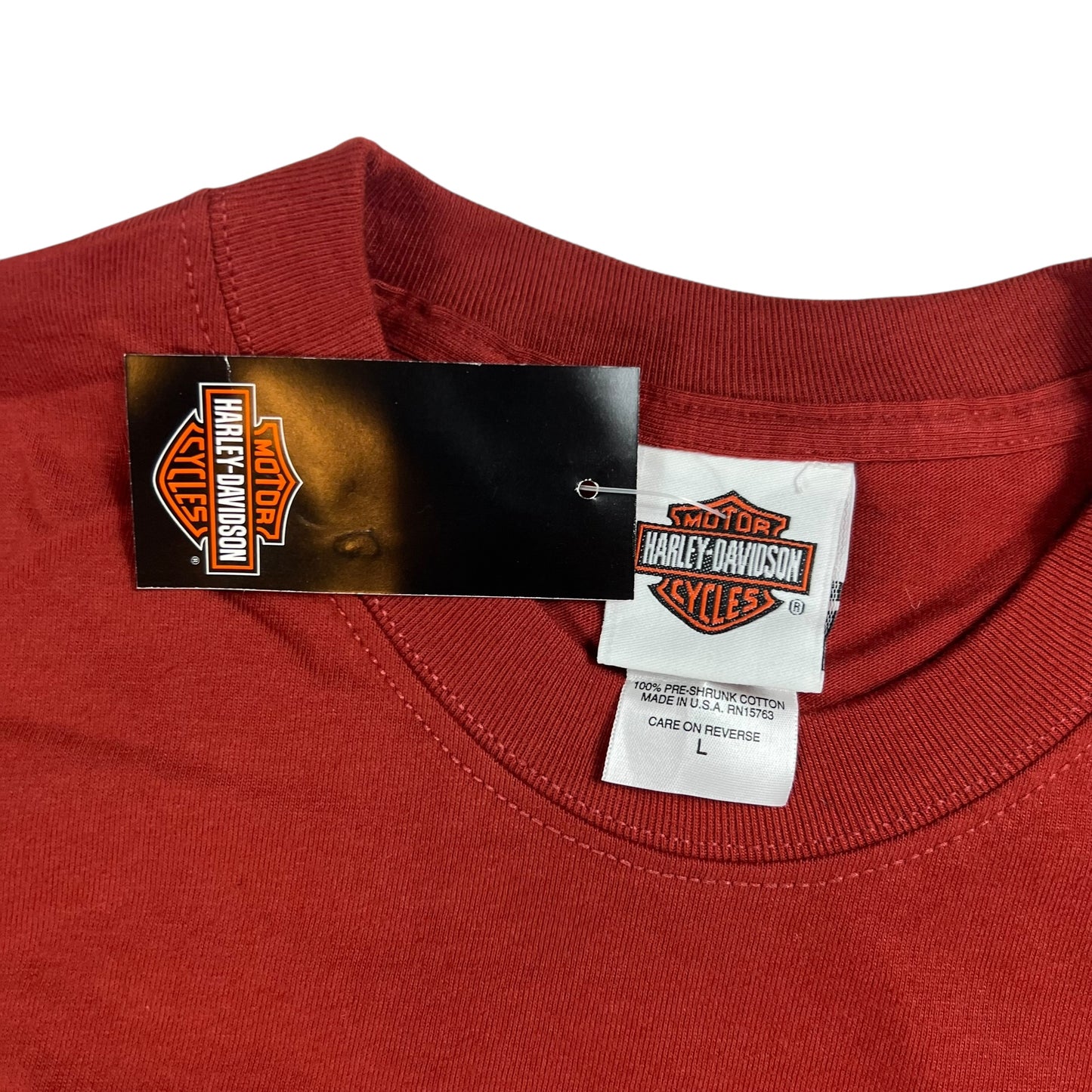 2008 Harley Davidson Motorcycles flames Hollywood California tee (L) DS NWT
