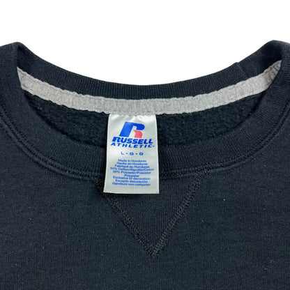 Vintage Y2K Russell Athletic black blank crewneck (L)