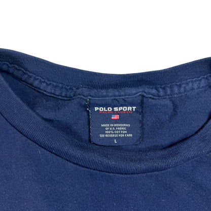 Vintage 90s Polo Sport Ralph Lauren Hockey faded Polo Bear tee (L/XL)
