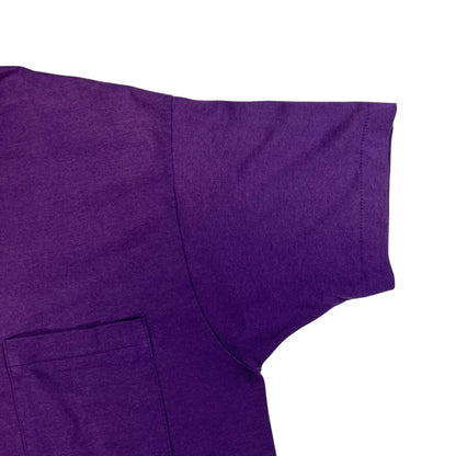 Vintage 80s BVD faded purple selvedge pocket tee (L)
