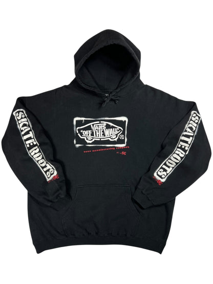 Vintage 90s Vans Skate Roots Off the Wall sleeve print hoodie (XL)