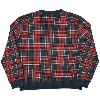 Vintage 90s Polo Ralph Lauren plaid 100% cotton knit sweater (L)