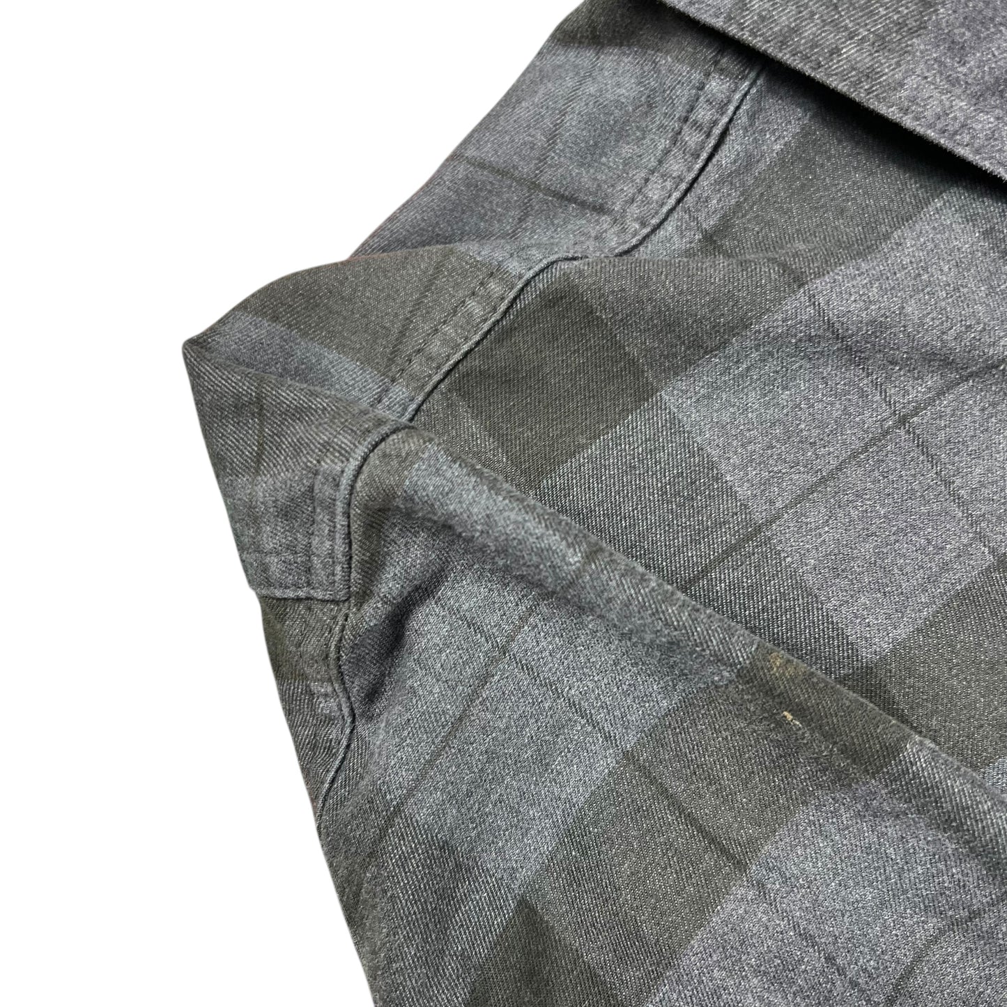 C.C. Filson Co Weather Work Jac-shirt heather gray black button up shirt (XL)