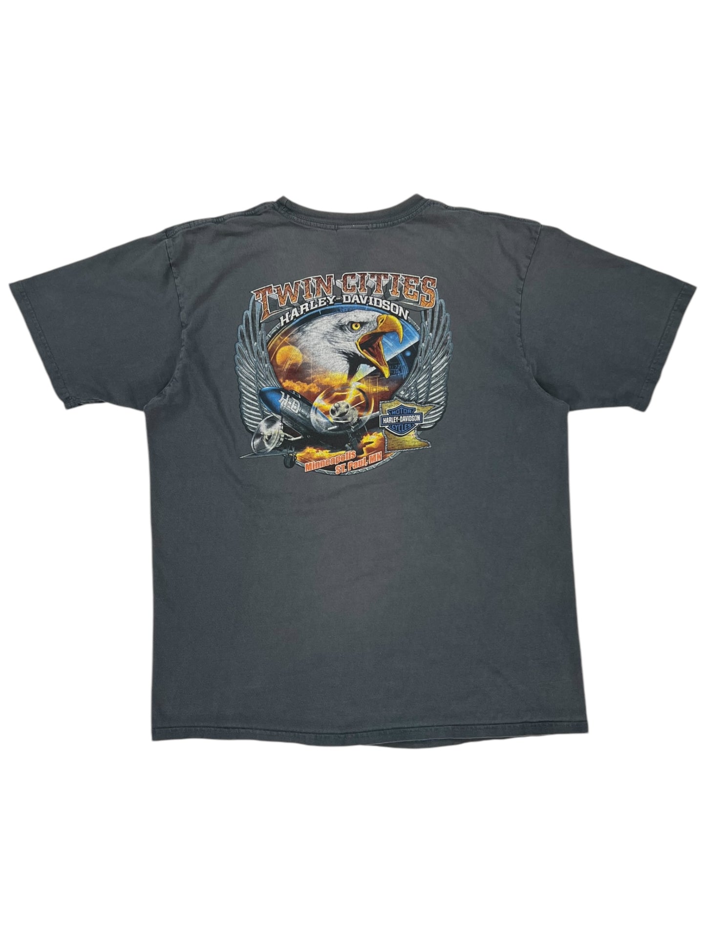 2008 Harley Davidson Twin Cities eagle pocket tee (XL)