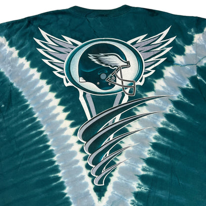 Vintage Y2K Philadelphia Eagles tie dye NFL tee (XL)