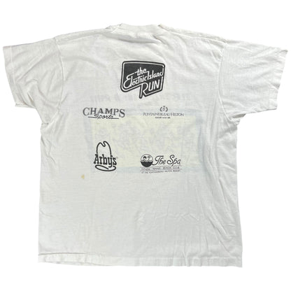Vintage 1991 Electric Island Run art style tee (L)