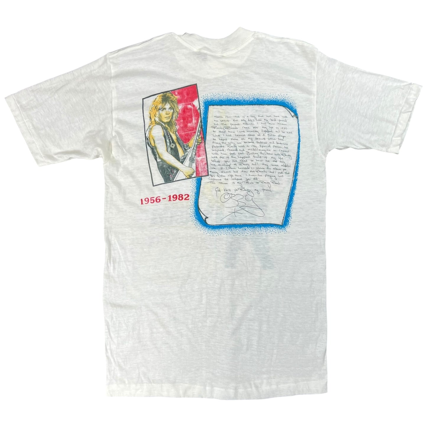 Vintage 1982 Ozzy Osbourne Randy Rhoads memorial tee (M)