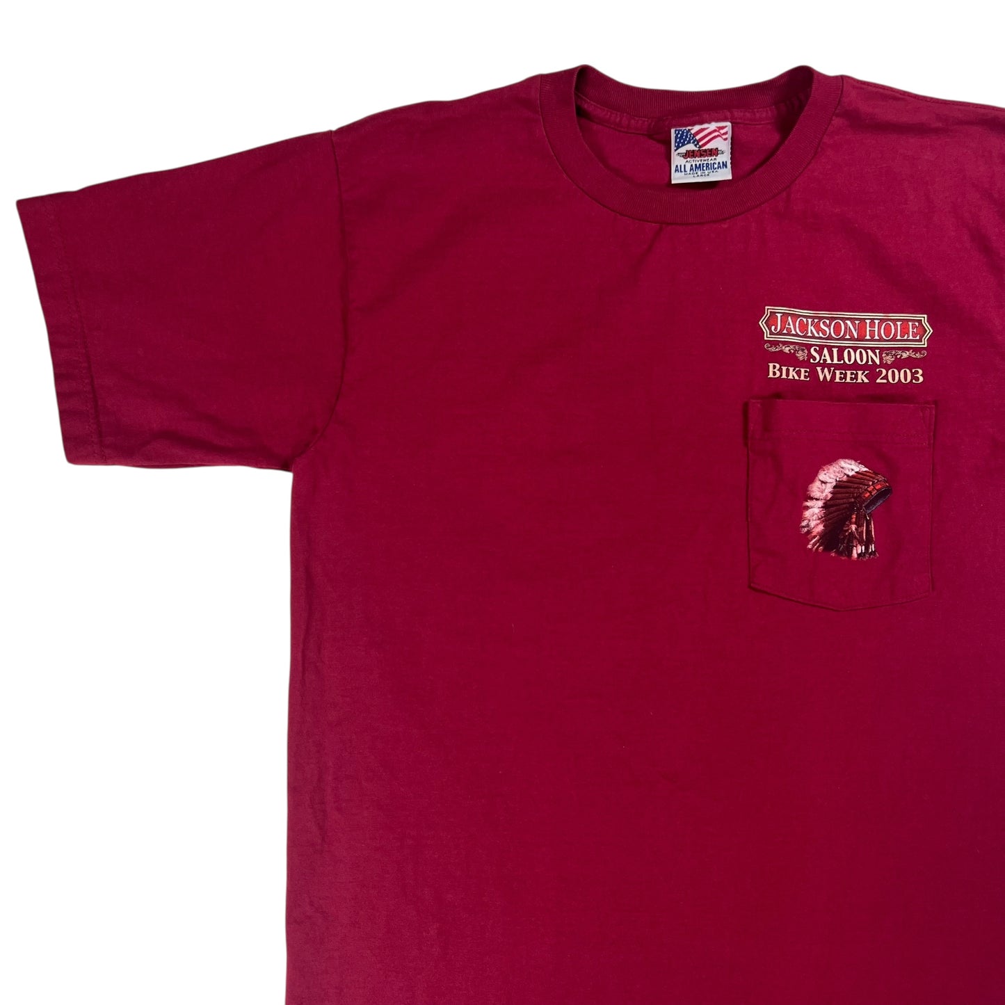 Vintage 2003 Biker Week Jackson Hole Saloon biker tee (L)