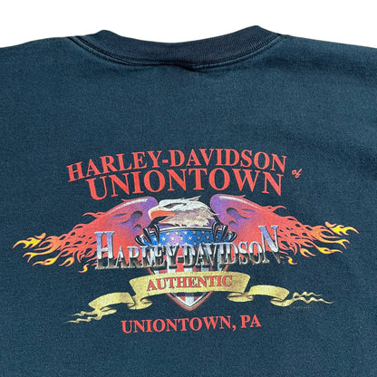 Vintage 1999 Harley Davidson Motorcycles long sleeve print biker shirt (XL)
