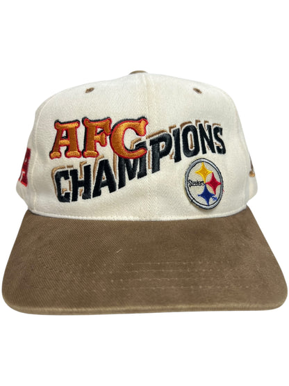 Vintage 90s AJD Pittsburgh Steelers AFC champion SnapBack