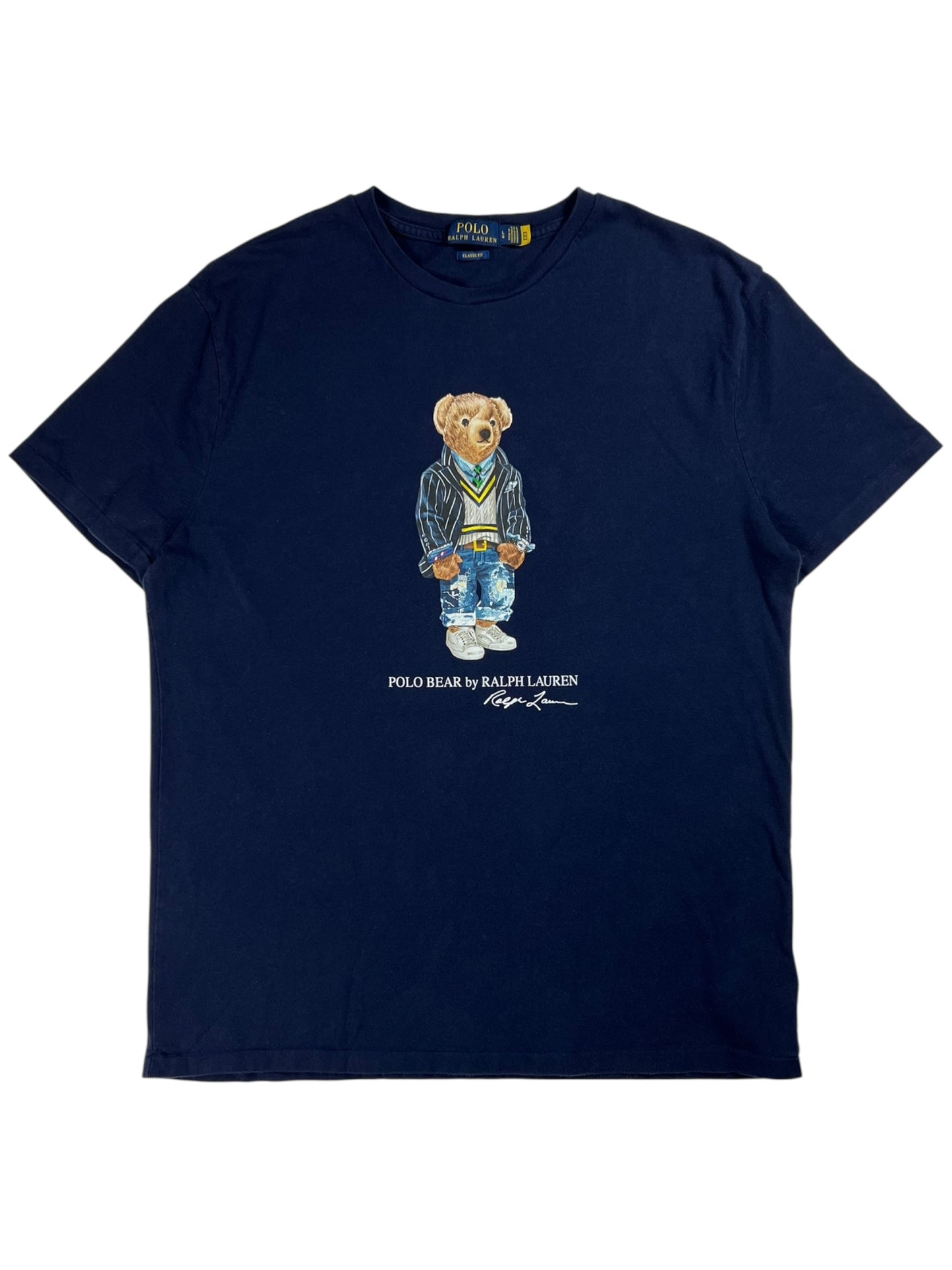 Y2K Polo Ralph Lauren Polo Bear navy tee (L)